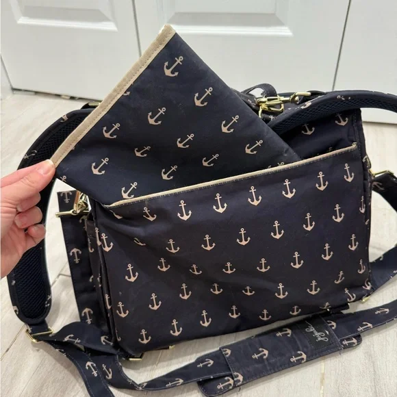 Ju-Ju-Be BFF Navy Anchor Print Backpack - Picture 3 of 6